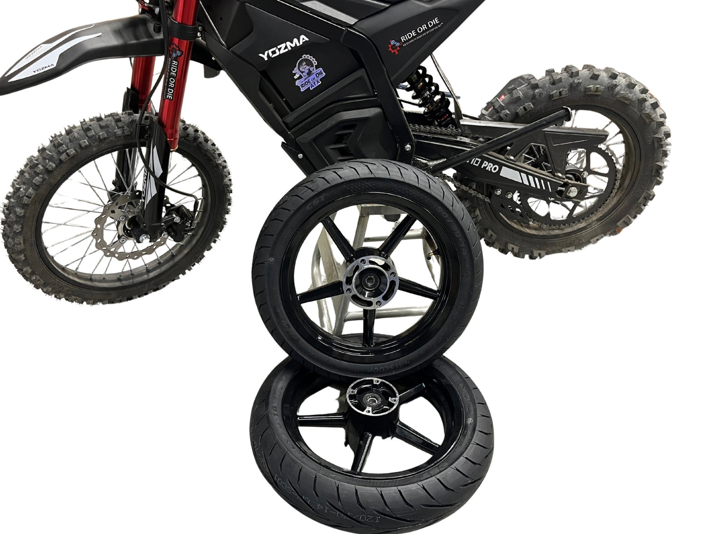 14” Supermoto Wheel Kit for Yozma IN10 PRO - CST tires