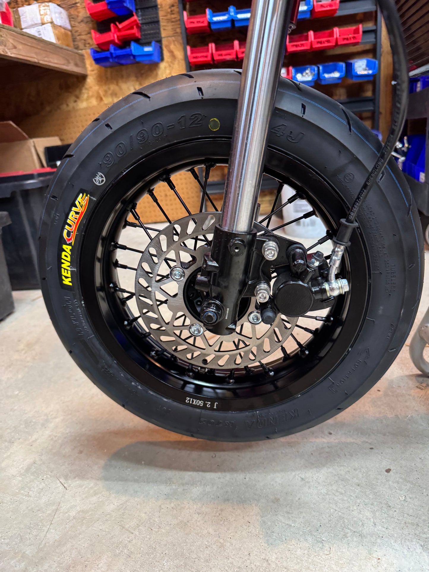 Razor MX or SX 12" Front Supermoto Wheel Kit
