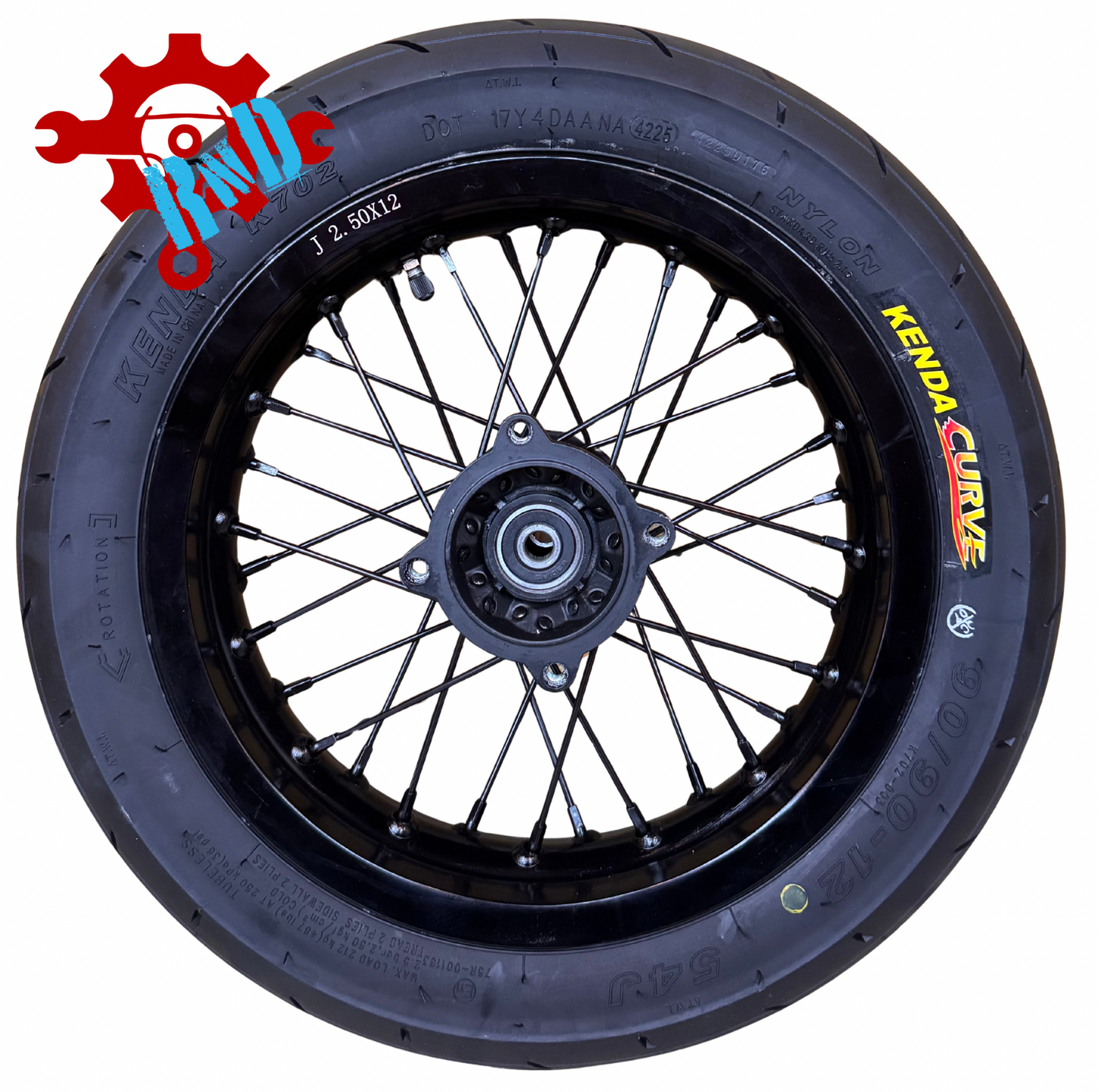 Razor MX or SX 12" Front Supermoto Wheel Kit