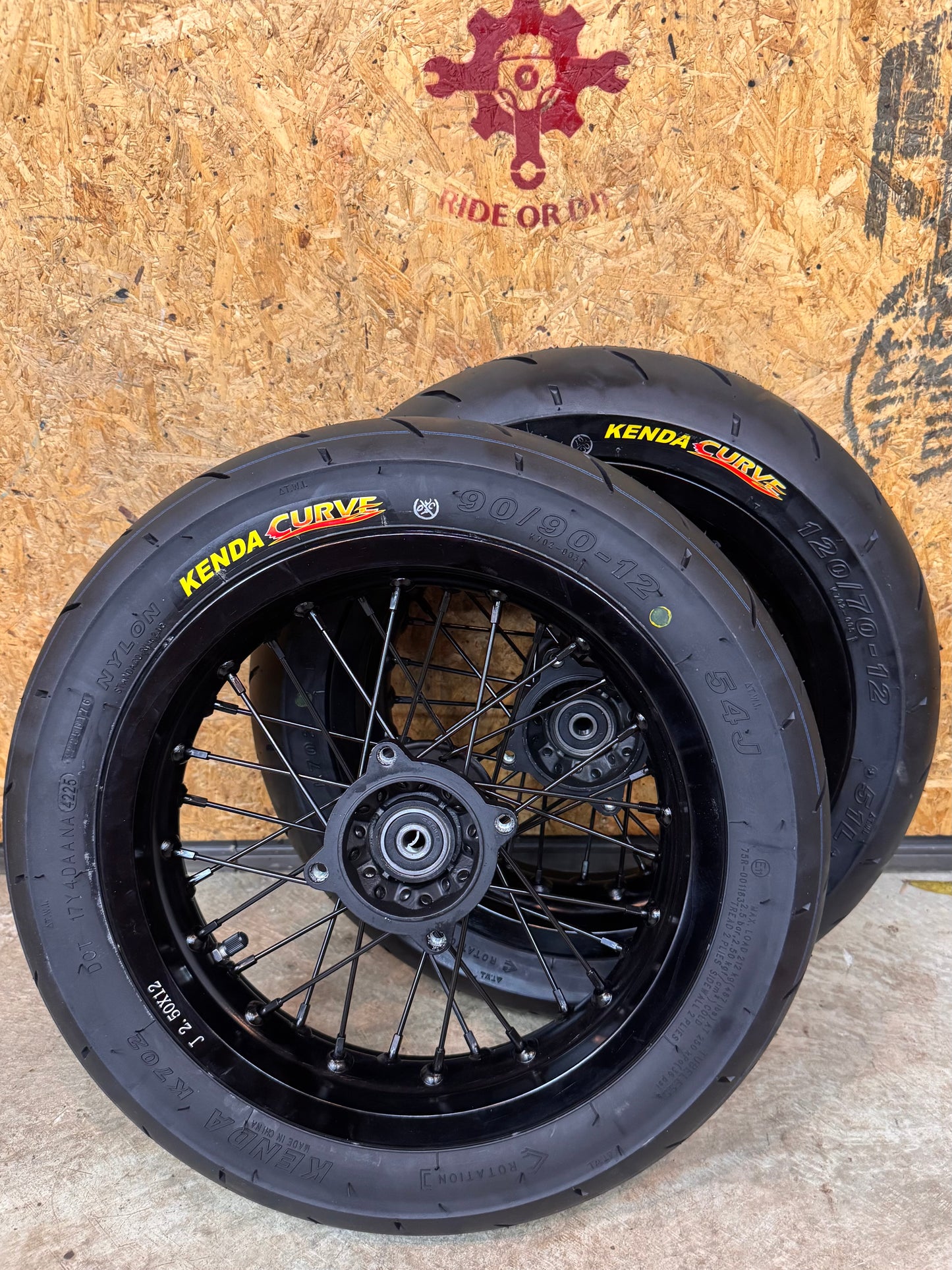 Razor MX or SX 12" Rear Supermoto Wheel Kit