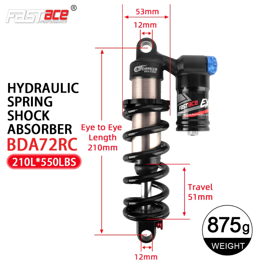 Fastace BDA72RC Rear Shock