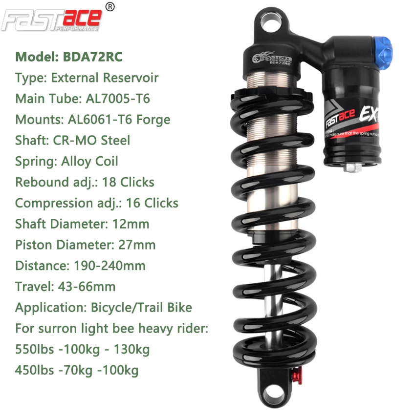 Fastace BDA72RC Rear Shock